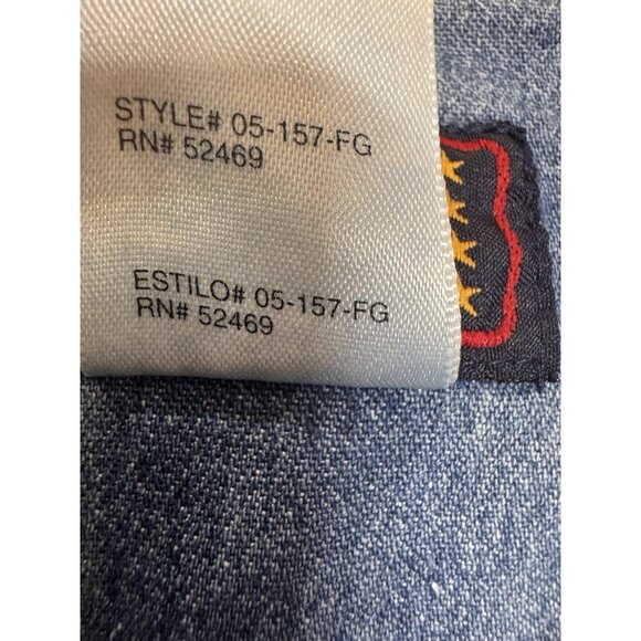 Vintage Faded Glory Denim Dress Size 10 Floral Embroidery Western Cottage Core - Picture 8 of 10